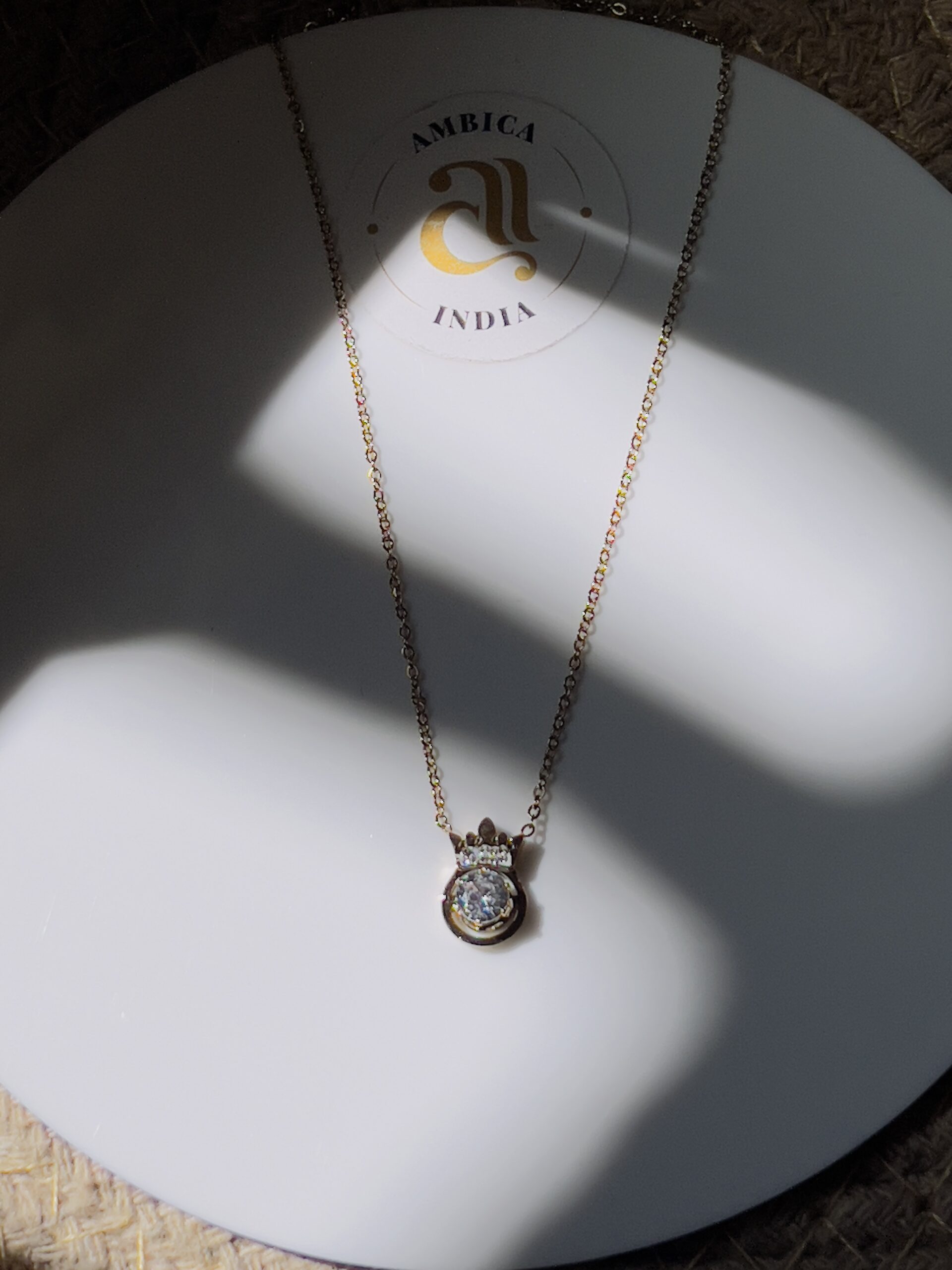 14K Yellow Solid Gold Diamond Crown Pendant 1.90 Ctw – Avianne Jewelers