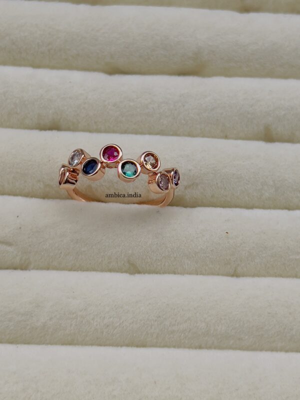 Multicolour ronud adjustable ring