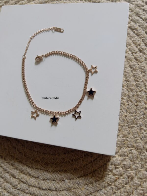 Star black anklet