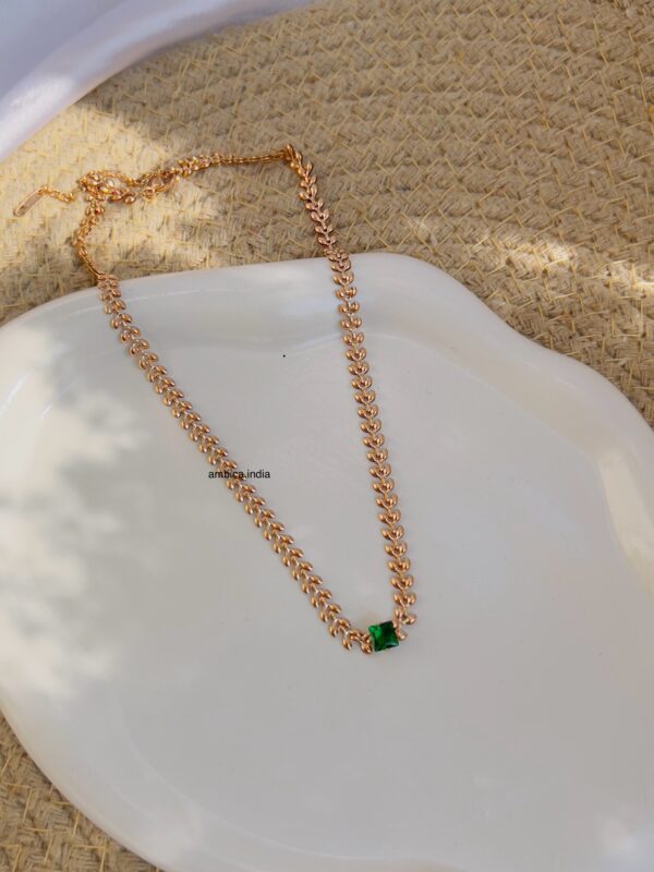 Green crystal necklace