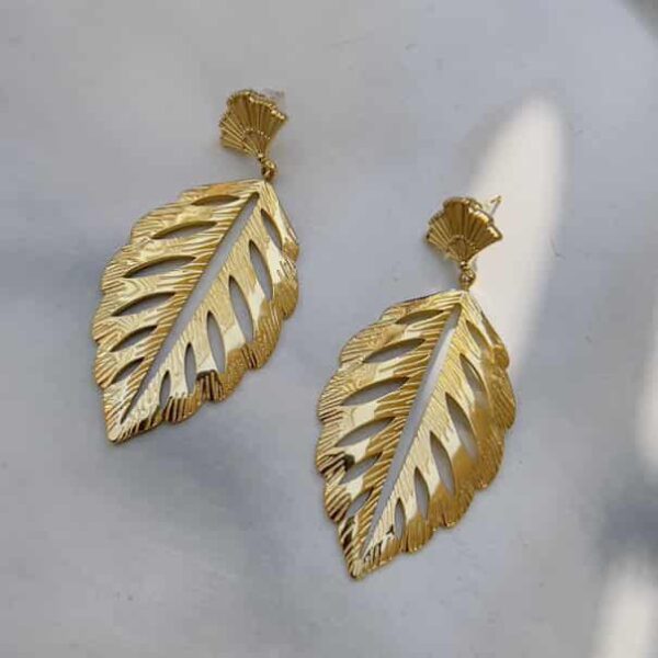 Drop leaves earrings