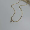 White drop crystal necklace