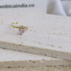 Strawberry pink crystal ring