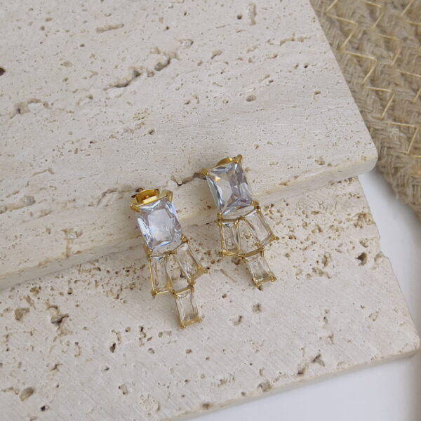 White crystal earrings