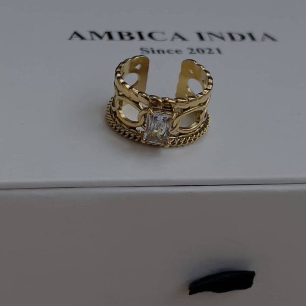 White crystal ring