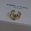 Oval white crystal ring