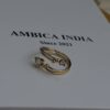 Heart with round crystal cross ring
