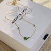 Marquise emerald minimal necklace