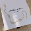 White crystal minimal bracelet