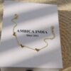 Tiny heart green crystal minimal bracelet