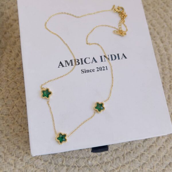 Emerald star necklace