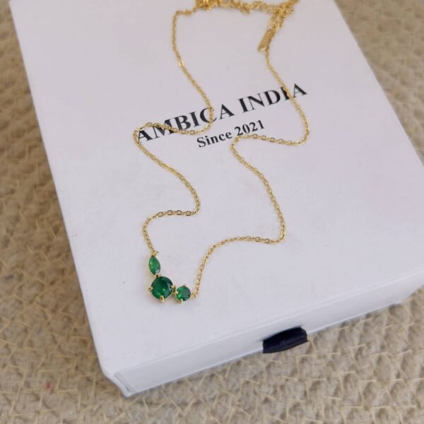 Emerald crystal necklace