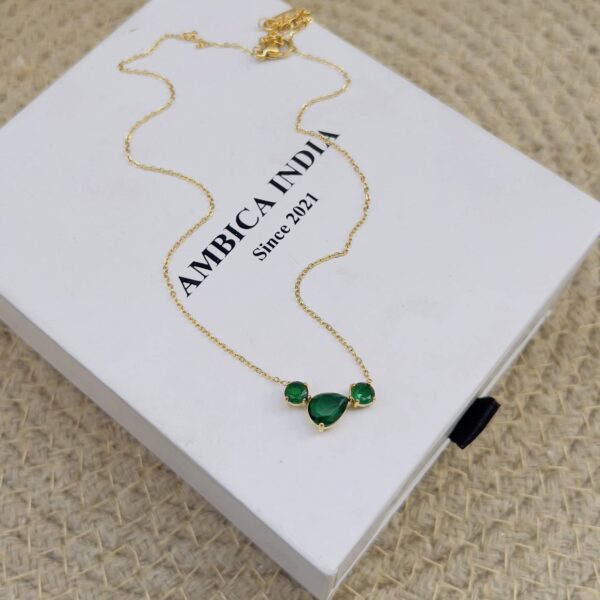 Emerald crystal necklace