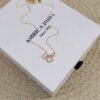 White crystal with round necklace