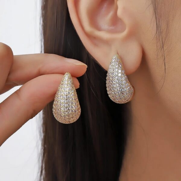 Studded drop earrings