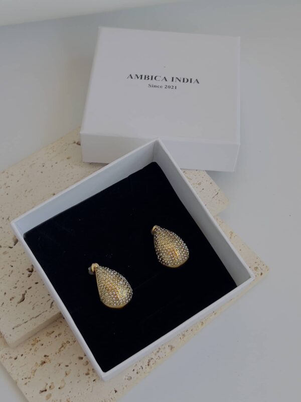 Studded drop earrings
