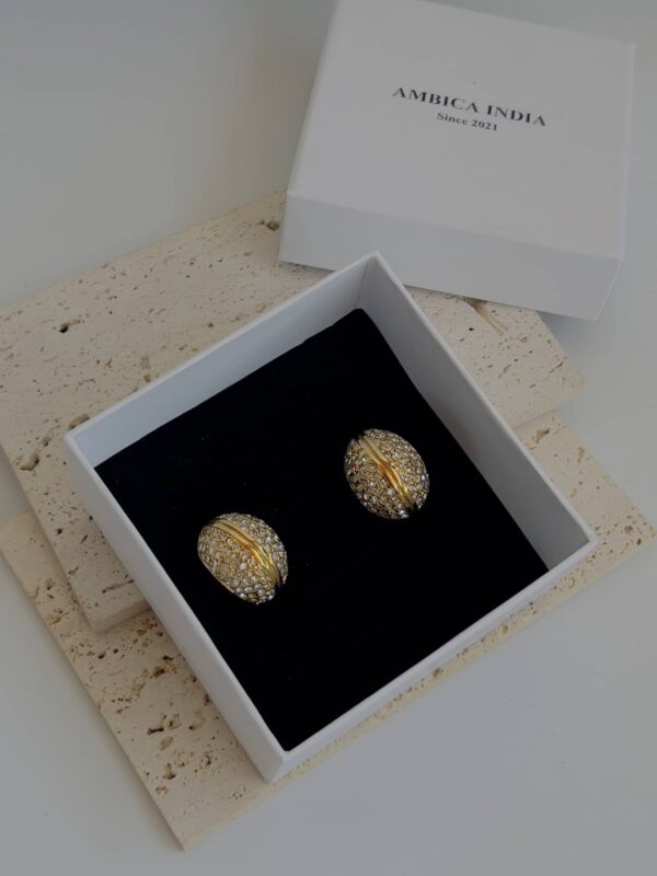 Bold studded drop earrings